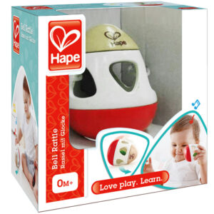 Hape Bell Rattle Toy ?C Vibrant Red, White & Green