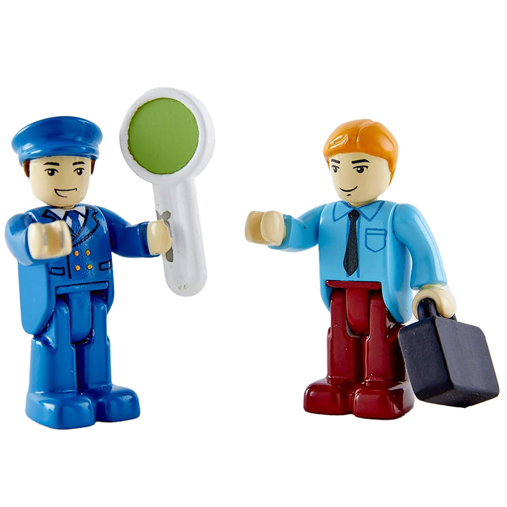 Hape Intercity Train - Blue & White - Wooden Train Set Adventure - Image 4