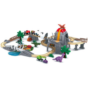 Hape Dinosaur Railway Adventure Set - 61pc Glow-in-Dark Train Playset