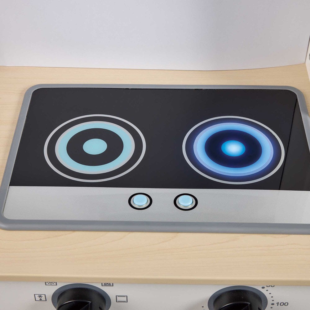 Hape Modern Smart Kitchen Playset - Interactive White 12pc Set with Lights and Sounds - Image 5