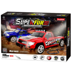 Joysway SuperFun 207 USB-Powered 1:43 Scale Slot Car Racing Set with LED Headlights
