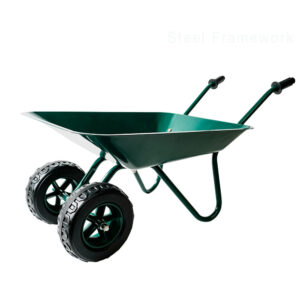 Trimate Metal Wheelbarrow - Hunter Green, Outdoor-Indoor Kids Play Toy