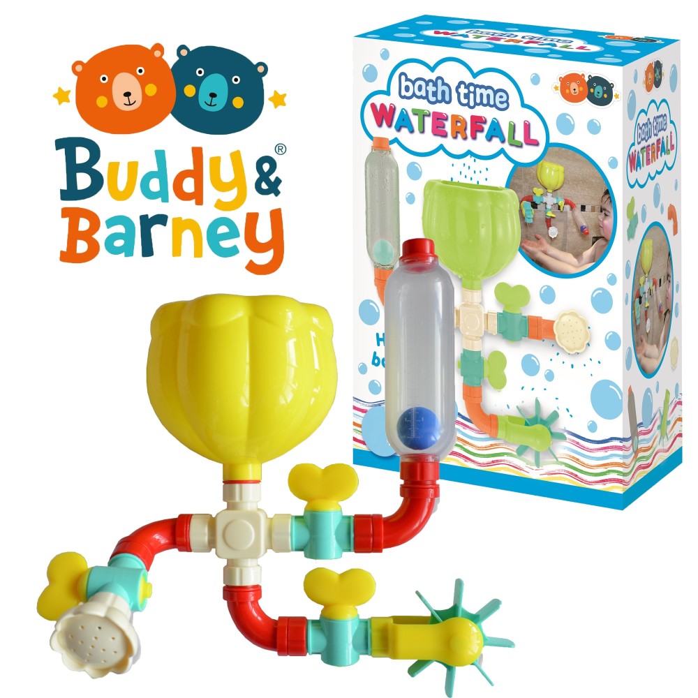 Buddy & Barney: Bath Time Waterfall - 16pc Interactive Tub Toy - Image 6