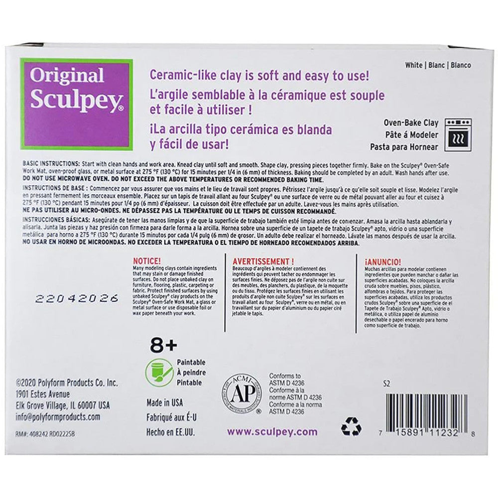 Sculpey Original Polymer Clay - White 1.75 lb - Artist Modeling Oven-Bake Clay - Image 3