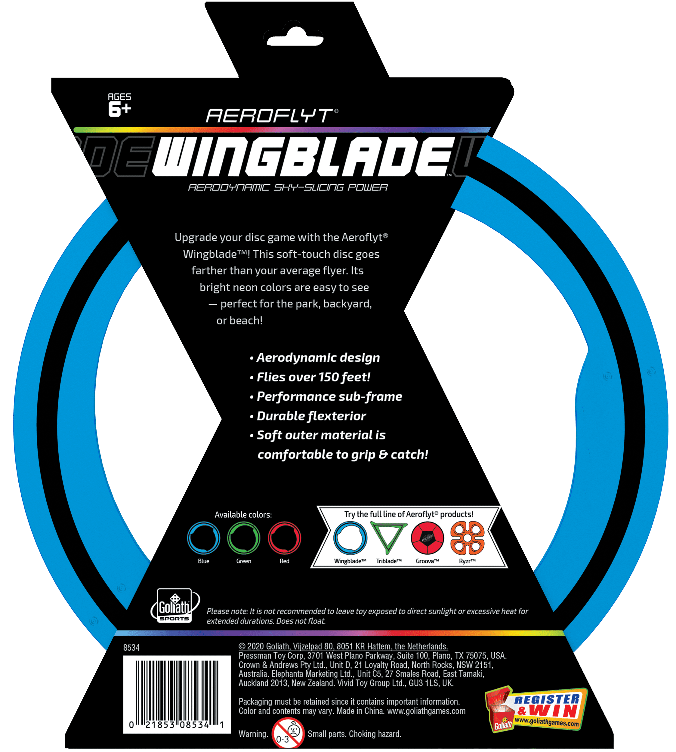 Goliath Sports Aeroflyt Wingblade - Vibrant Yellow - Image 2