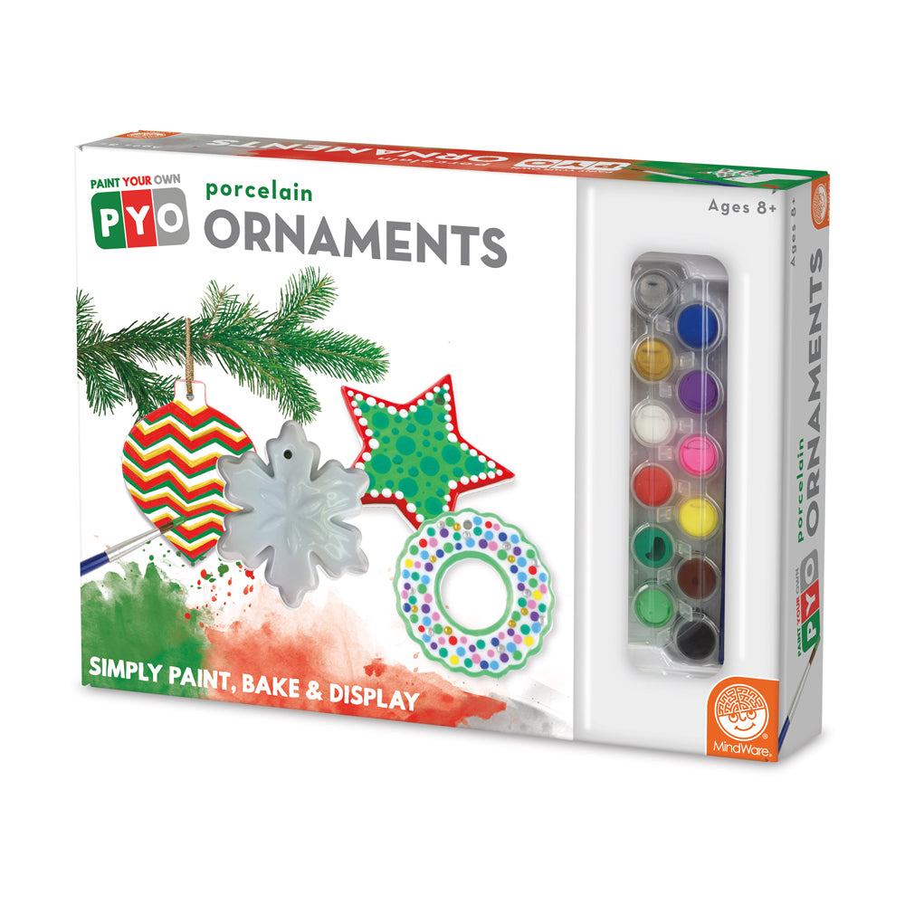 MindWare Paint Your Own Porcelain Christmas Ornaments Craft Kit - Image 2