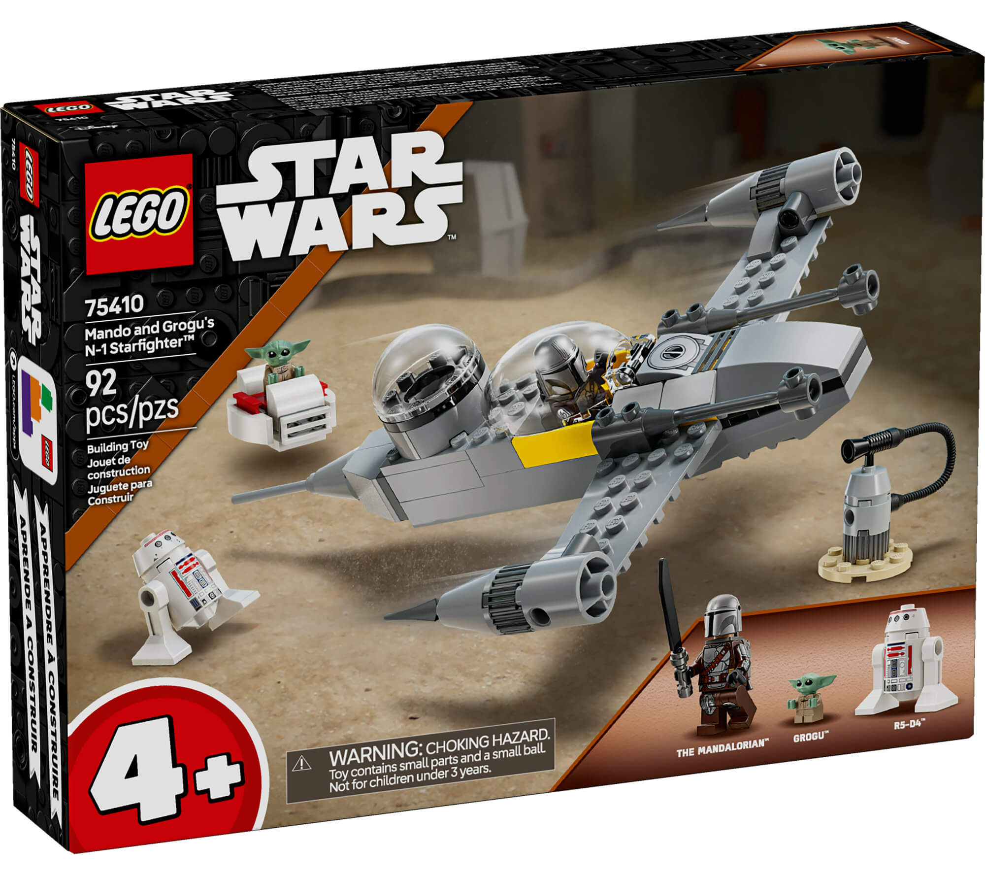 LEGO Star Wars Mando and Grogu's N-1 Starfighter Building Set 75410 - 92 Pieces - Image 2
