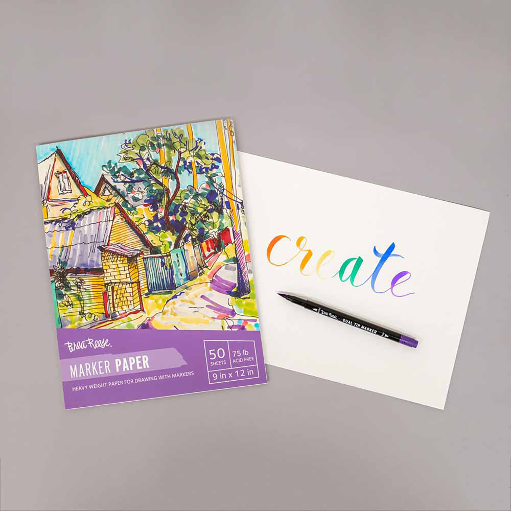 Brea Reese Marker Paper Pad - 50 Sheets 9x12" - 75lb Acid-Free - Image 3