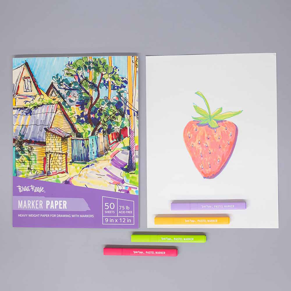 Brea Reese Marker Paper Pad - 50 Sheets 9x12" - 75lb Acid-Free - Image 4