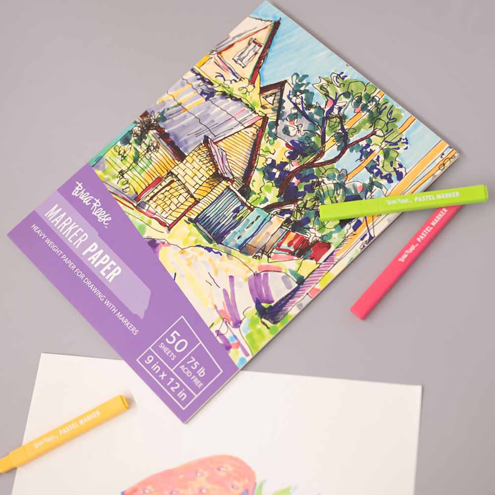 Brea Reese Marker Paper Pad - 50 Sheets 9x12" - 75lb Acid-Free - Image 5