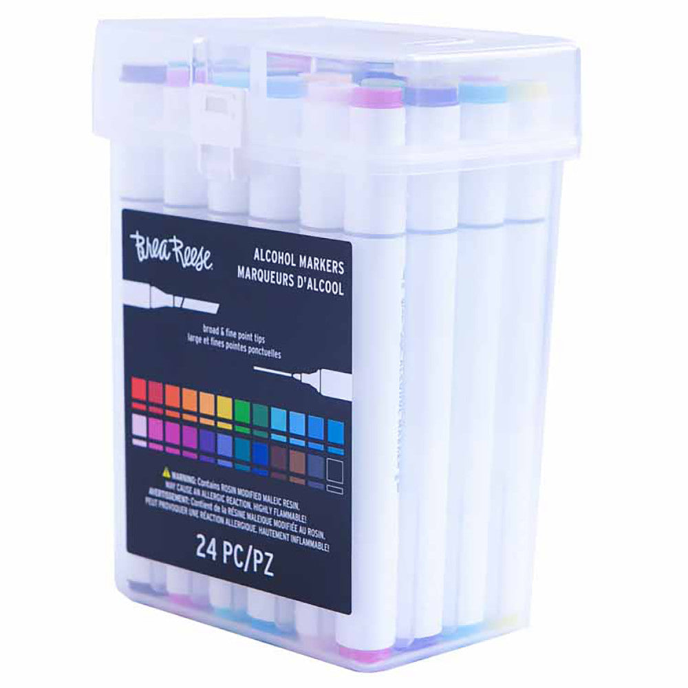 Brea Reese Dual-Tip Alcohol Markers - 24 Vibrant Colors Set - Image 3