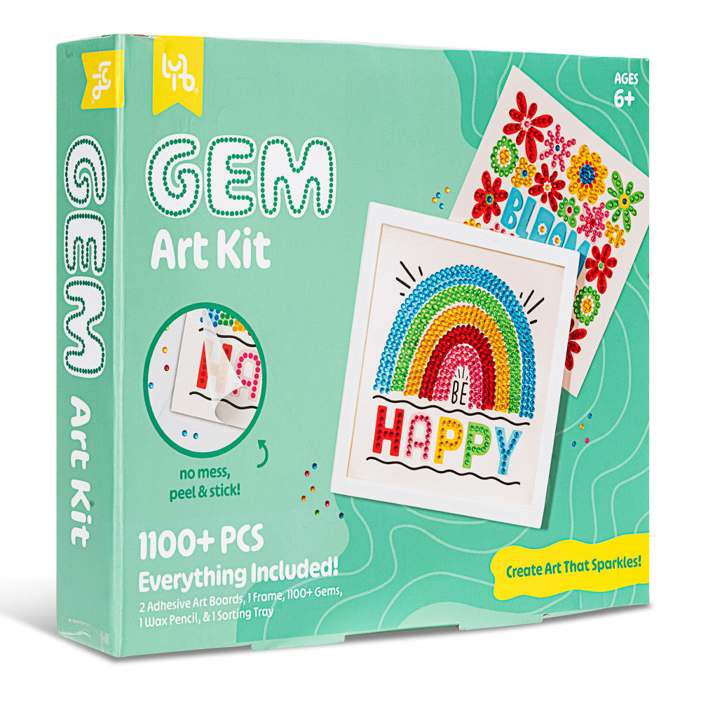 Little Yellow Bicycle Rainbow & Blooms Gem Art Kit - 1100+ pc Set - Image 4