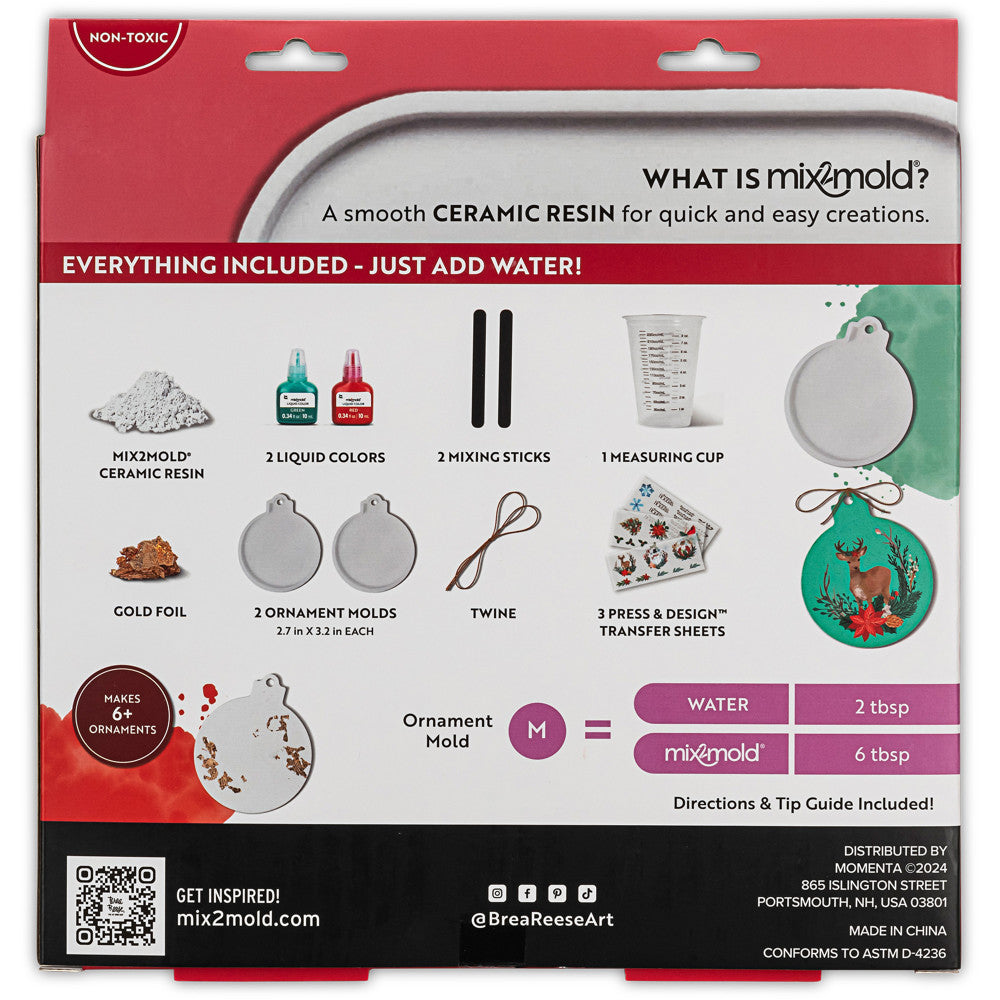 Brea Reese Holiday Mix2Mold Ceramic Resin Ornament Crafting Kit - Image 2