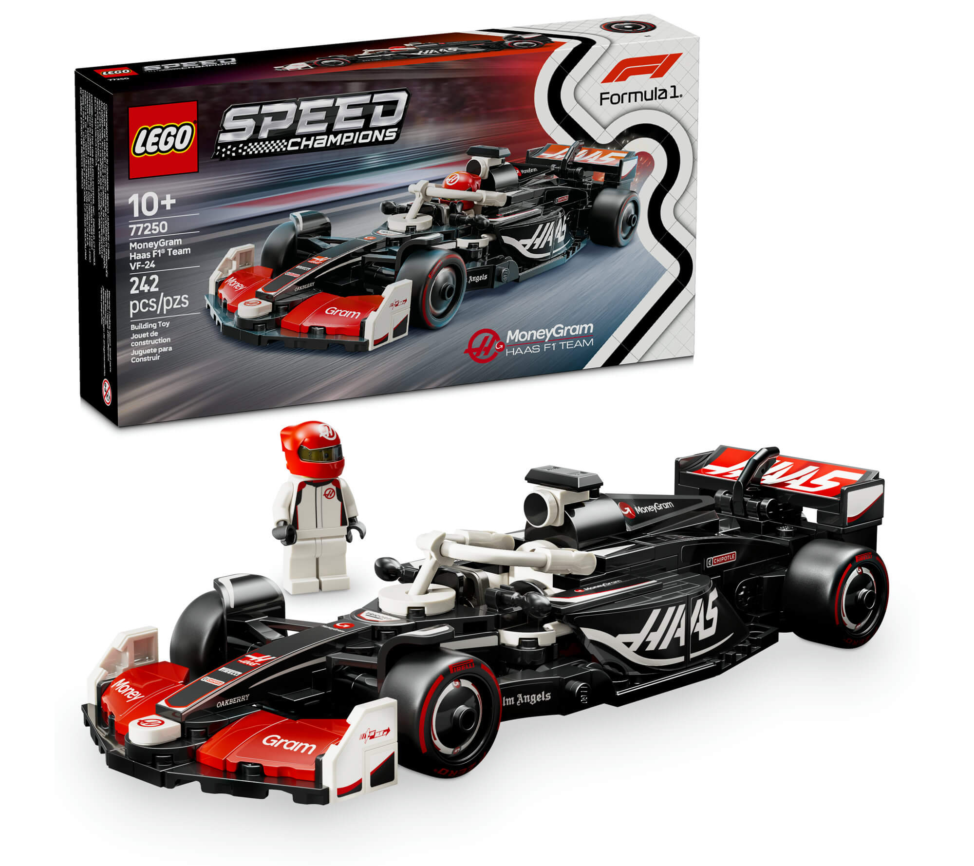 LEGO Speed Champions MoneyGram Haas F1 VF-24 Race Car Model Kit
