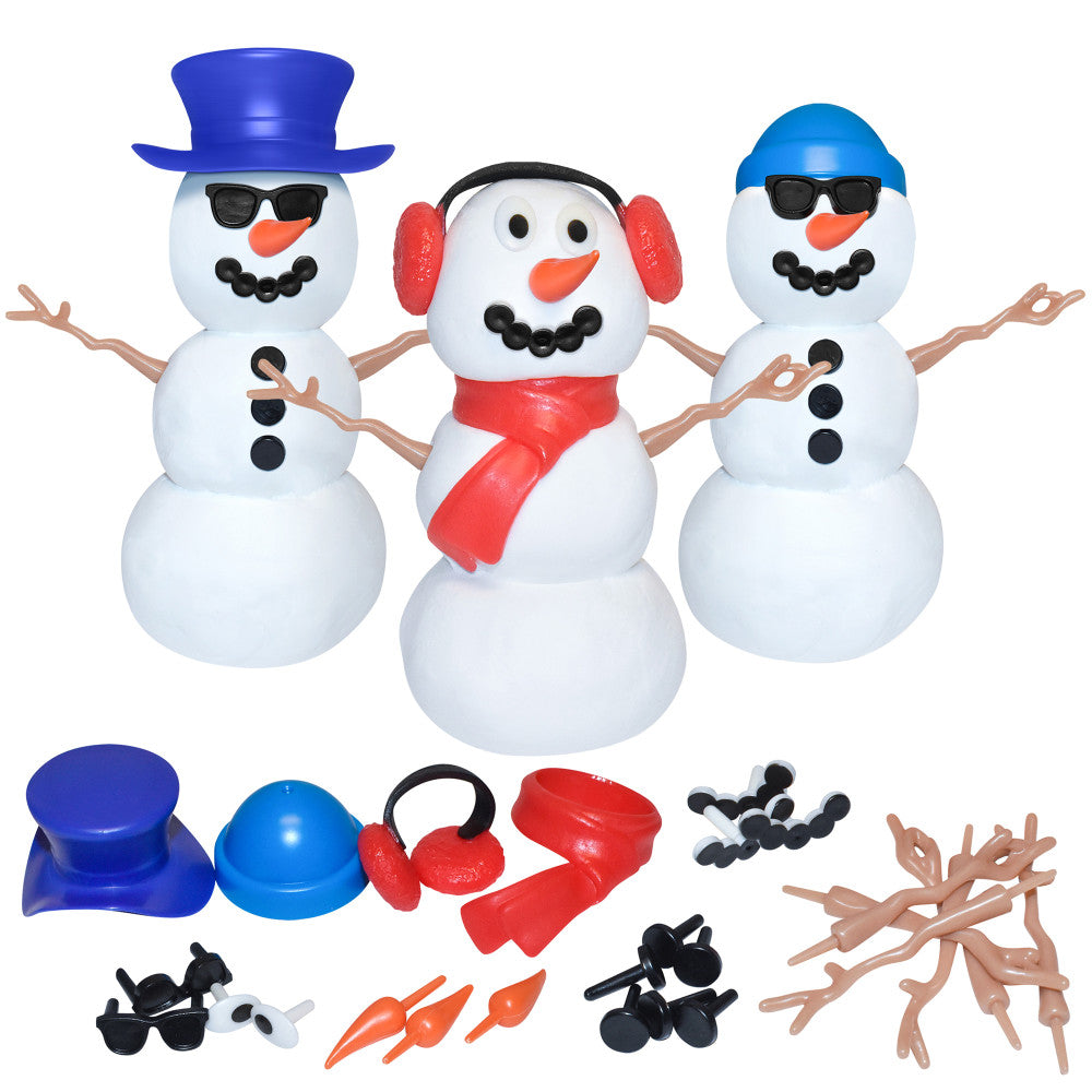 Build Buddiez Snowman Foam Craft Kit 3-Pack ?C Create, Play, Display for Kids 5+ - Image 2