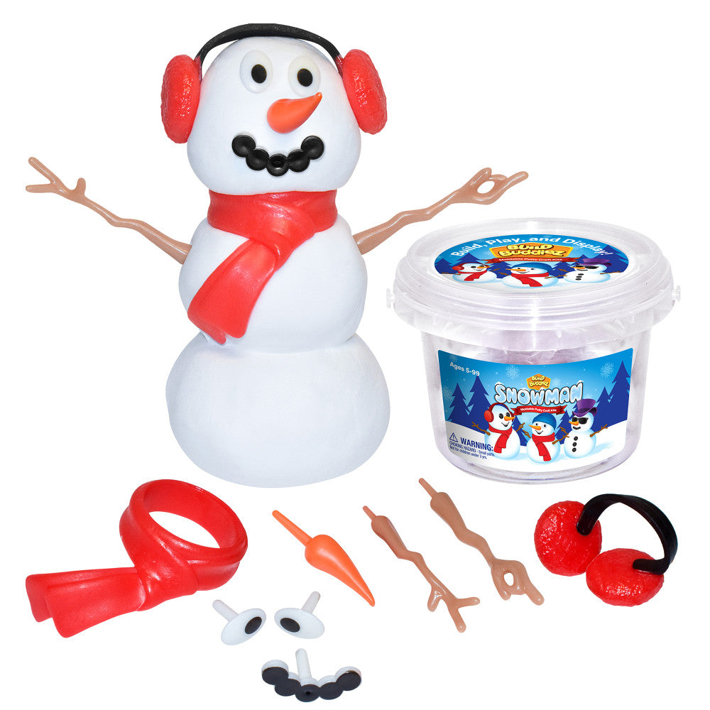 Build Buddiez Snowman Foam Craft Kit 3-Pack ?C Create, Play, Display for Kids 5+ - Image 4