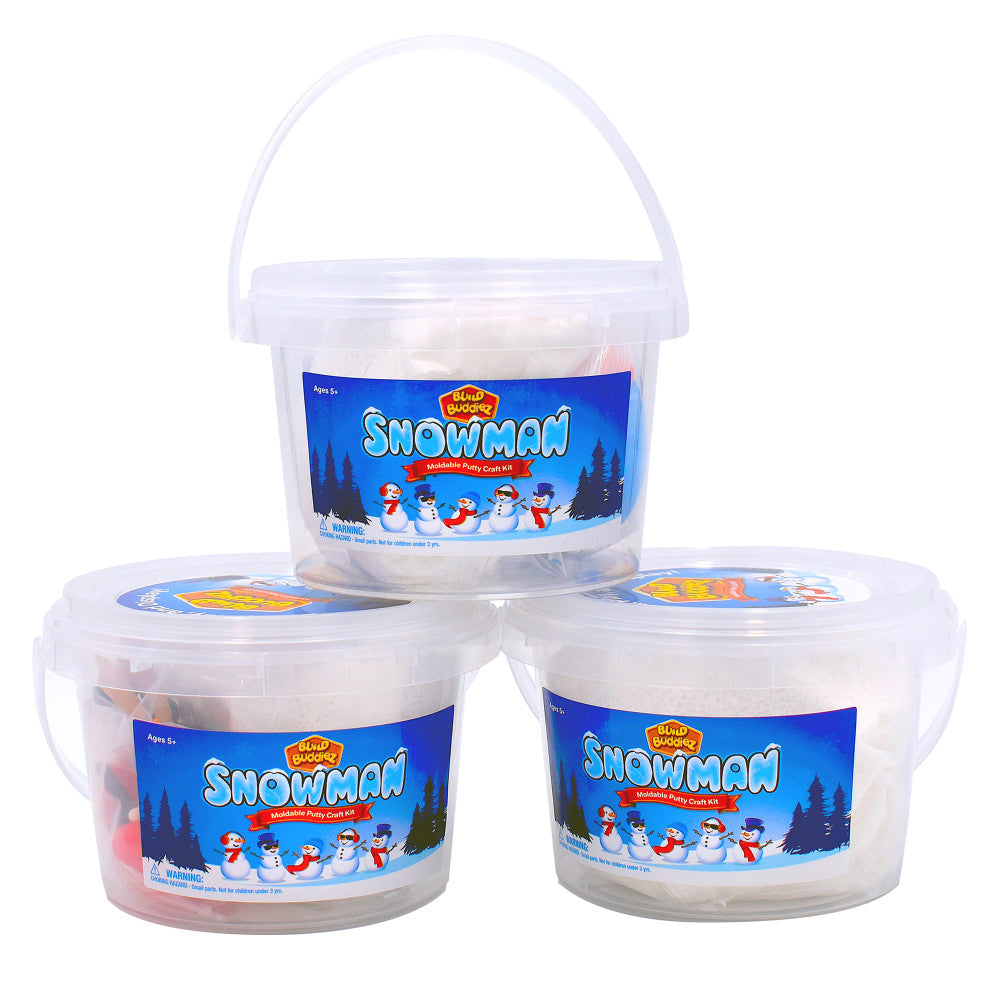 Build Buddiez Snowman Foam Craft Kit 3-Pack ?C Create, Play, Display for Kids 5+ - Image 5