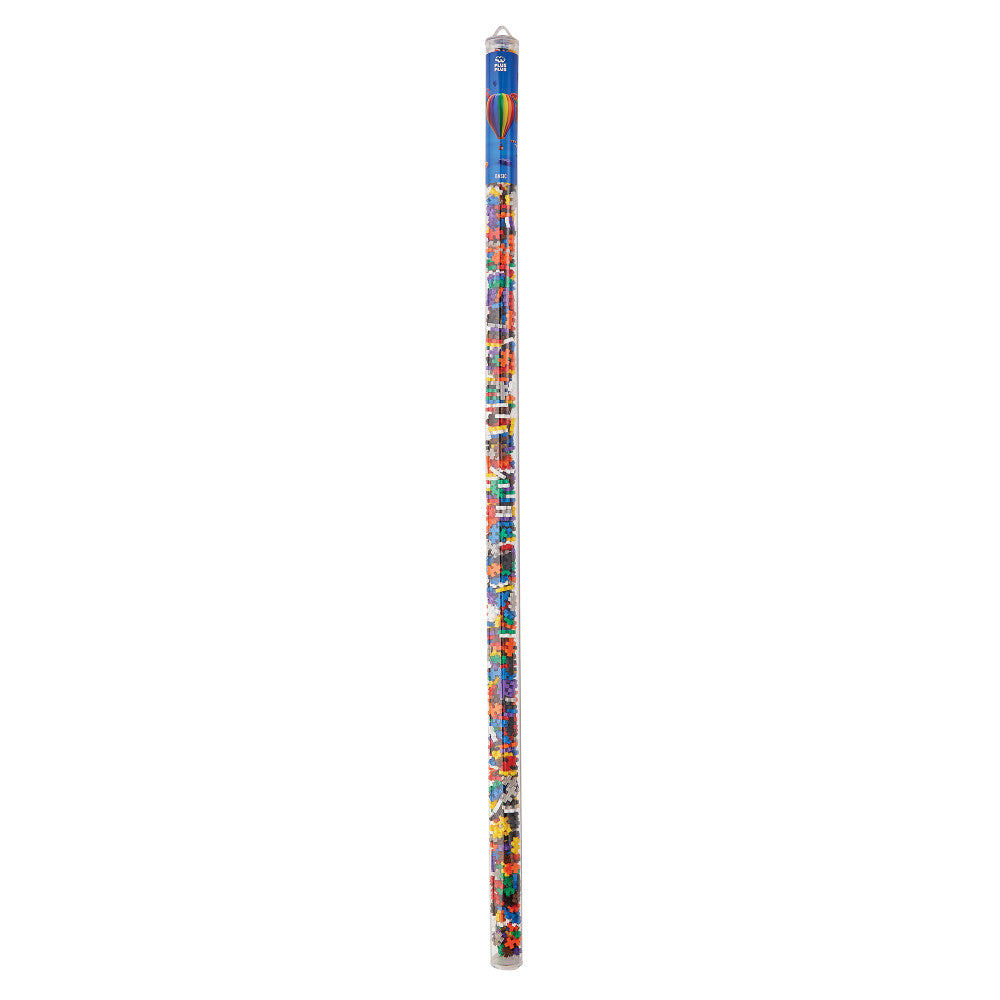 Plus-Plus Super Tube - 500 Piece Basic Color Mix - Creative Building Toy for Kids