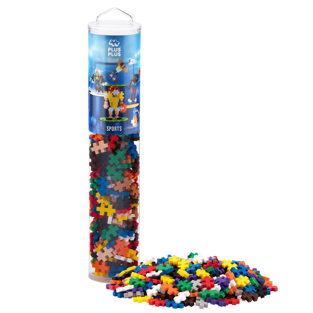 Plus-Plus Sports Mix Instructed Play Tube, 240 Pieces for Kids Ages 5+ - Image 2