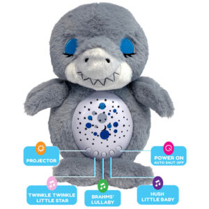 Happy Nappers Lullabrites Sweet Dreams Interactive Shark Plush - Grey & Blue