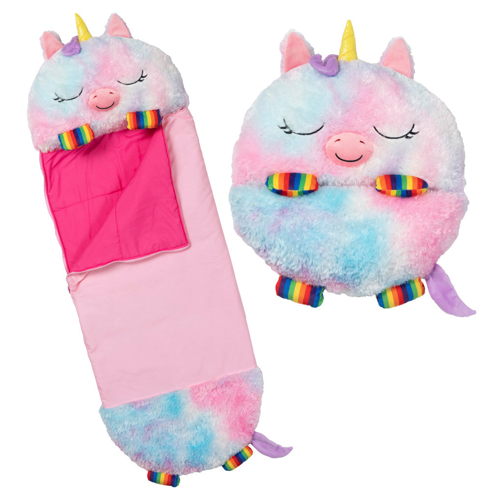 Happy Nappers Large 66 inch Rainbow Unicorn Sleepy Sack & Pillow for Kids 7+ - Image 2