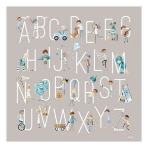 Oopsy Daisy B is for Boys Canvas Wall Art 21x21