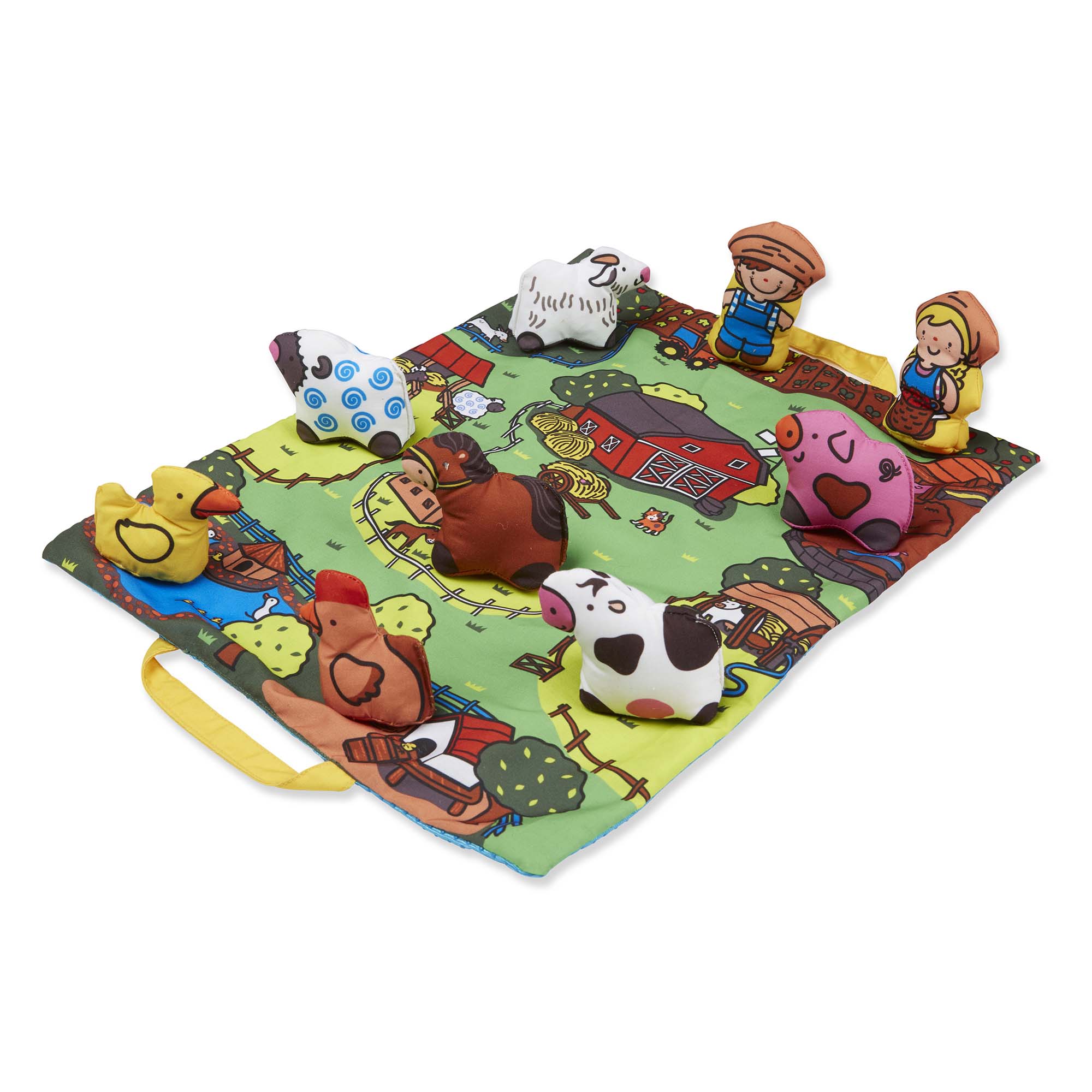 Melissa & Doug Take-Along Farm Play Mat ???? Interactive Toddler Activity Set