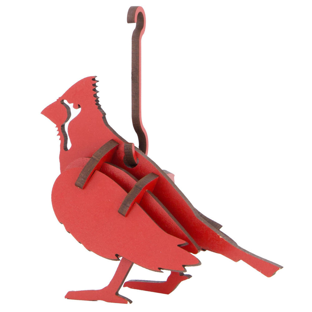 Little & Wood: Vibrant Cardinal 3D Wooden Puzzle Kit - Image 2