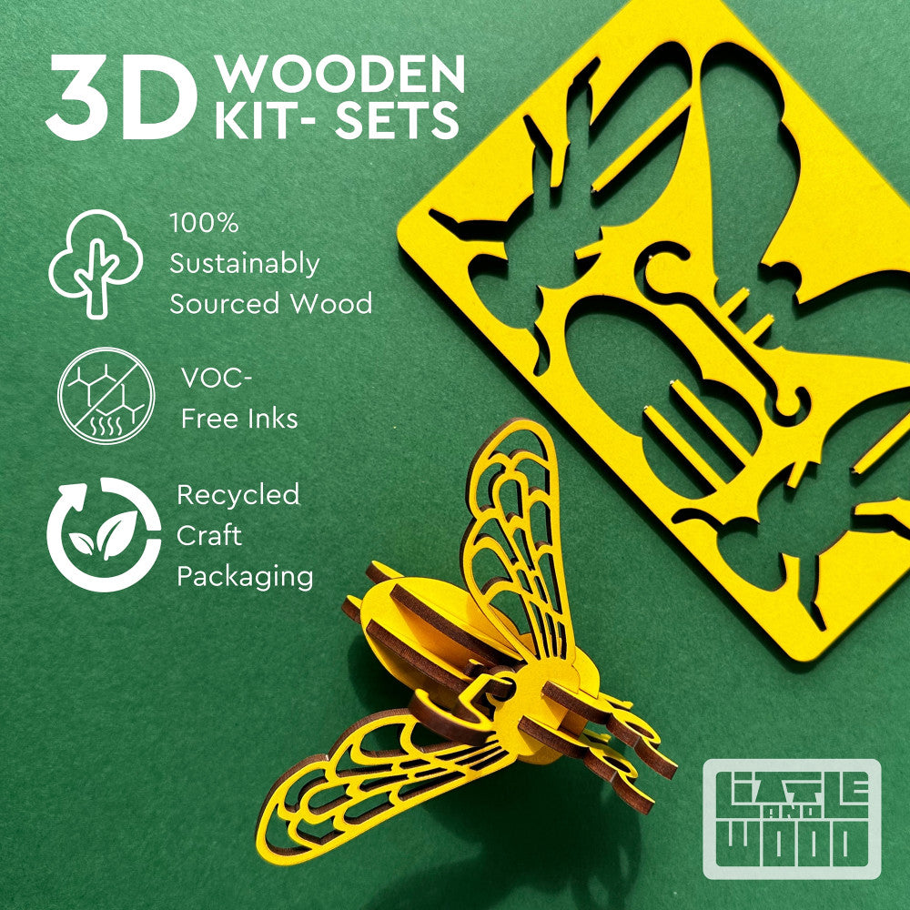 Little & Wood: Vibrant Cardinal 3D Wooden Puzzle Kit - Image 5