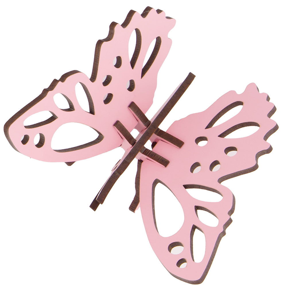 Little & Wood: Butterfly Bliss - Pink 3D Wooden Puzzle Kit - Image 4
