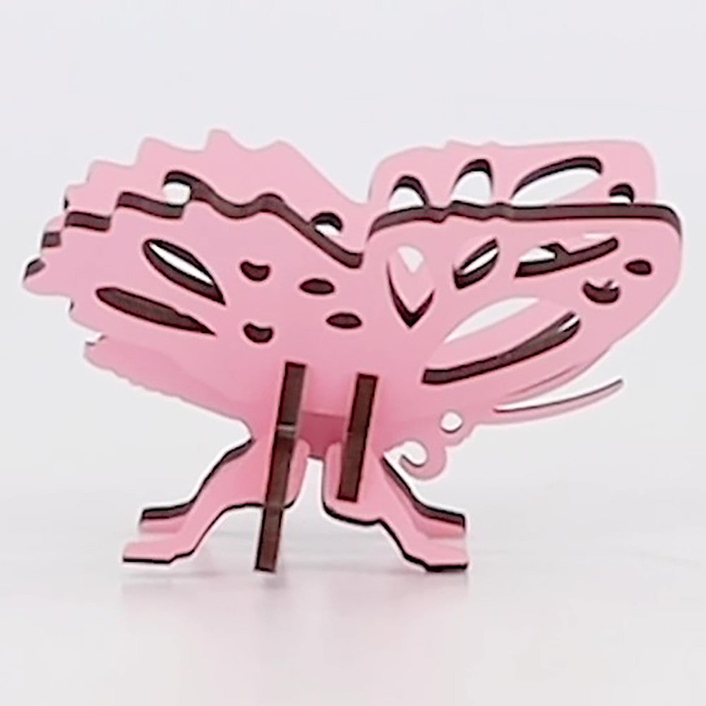 Little & Wood: Butterfly Bliss - Pink 3D Wooden Puzzle Kit - Image 5