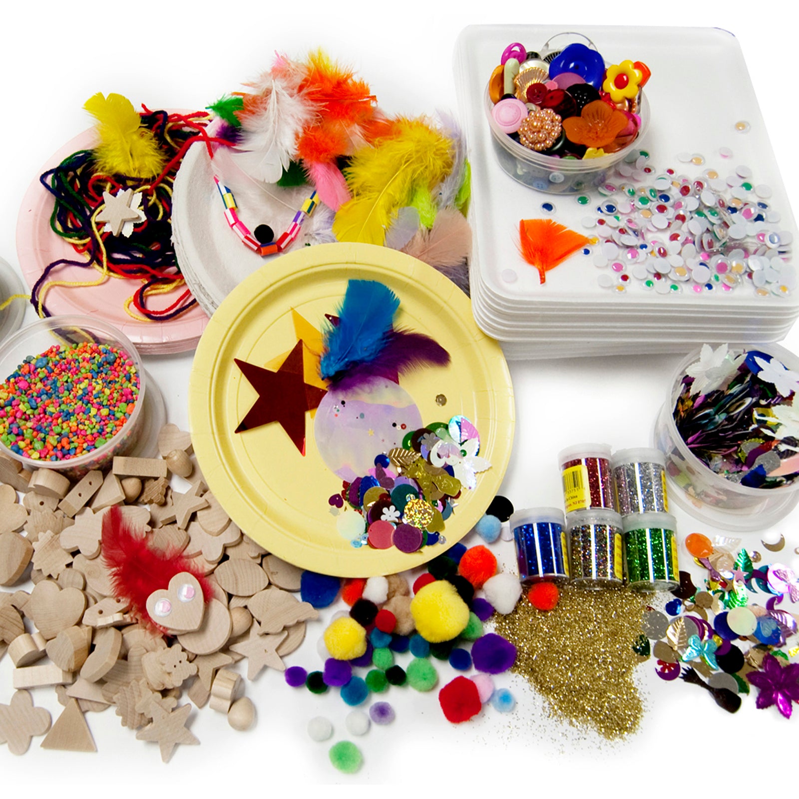 Hygloss Creative Collage Treasure Craft Box - Assorted Arts & Crafts Kit - Image 2