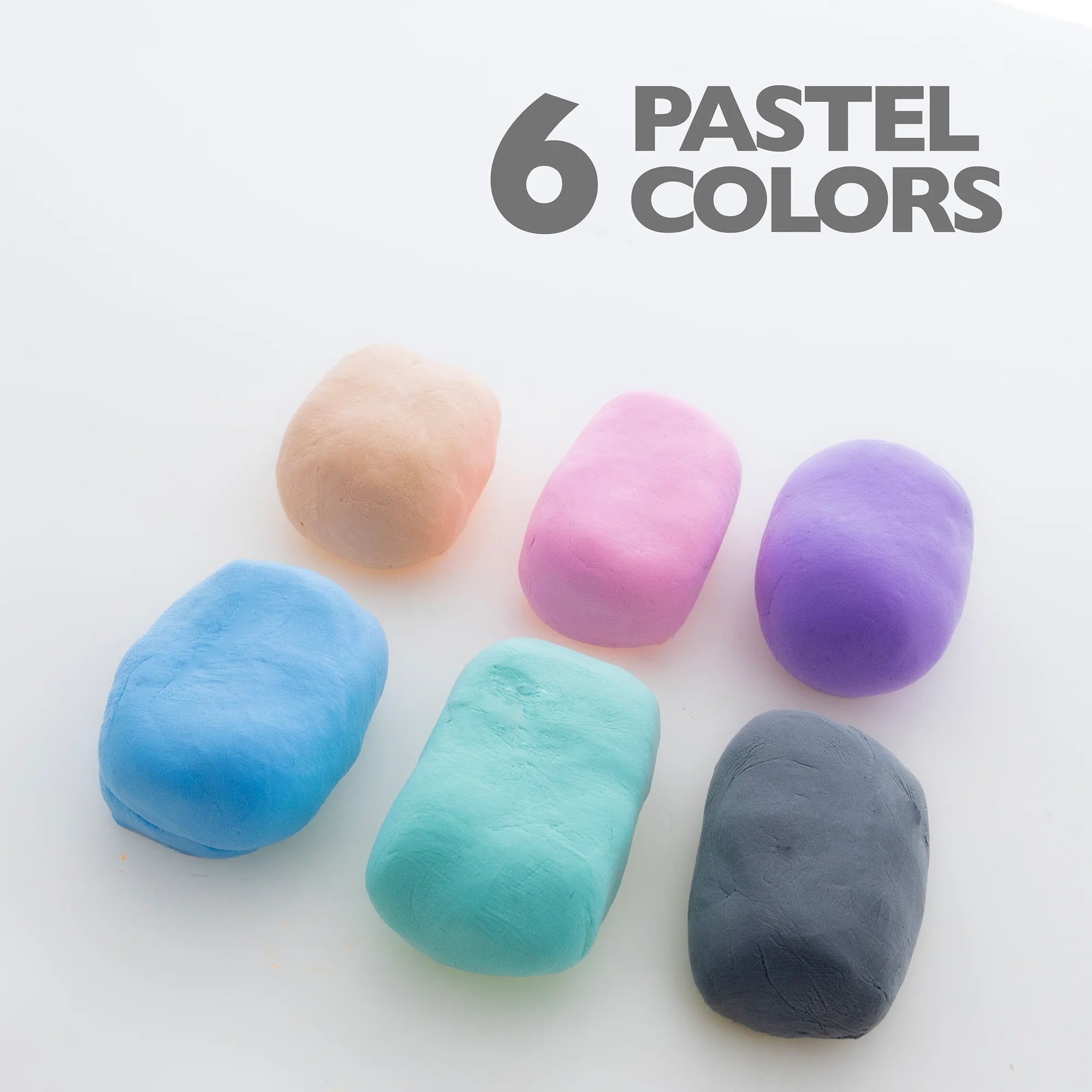 BAZIC Pastel Rainbow Air Dry Modeling Clay Set - 6 Colors, 0.5 oz Each, 24 Packs - Image 3