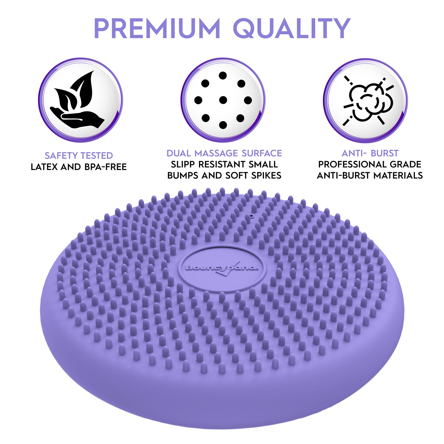 Bouncyband Little Wiggle Seat Sensory Cushion, Playful Purple - Image 5