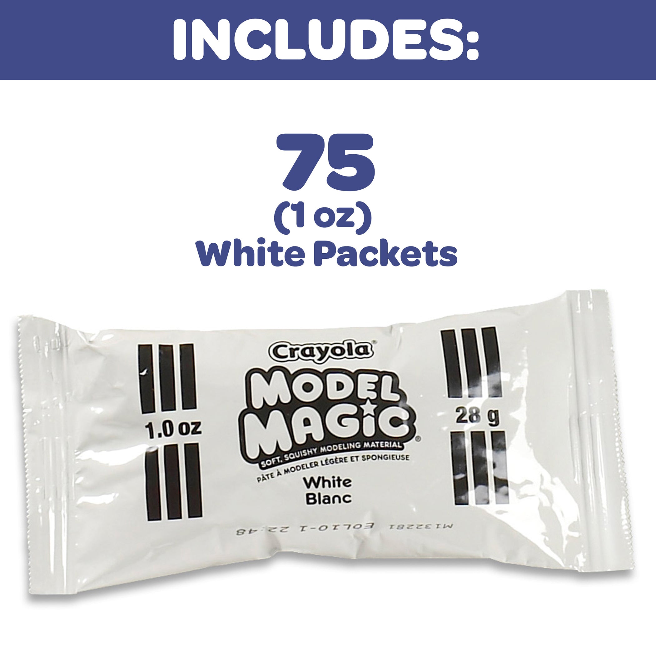 Crayola Model Magic White Modeling Compound Classpack - 75 Pack - Image 2