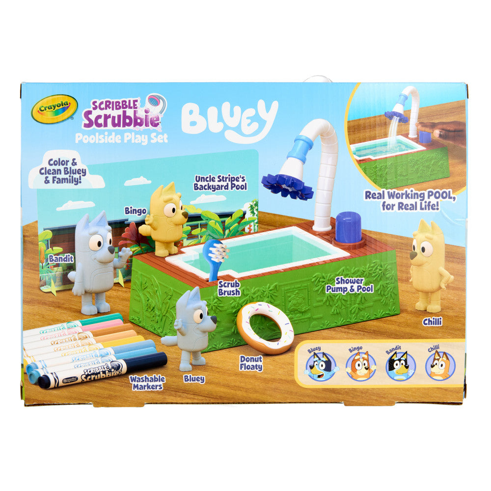Crayola Scribble Scrubbie Bluey Poolside Playset - Water Adventures - Image 4