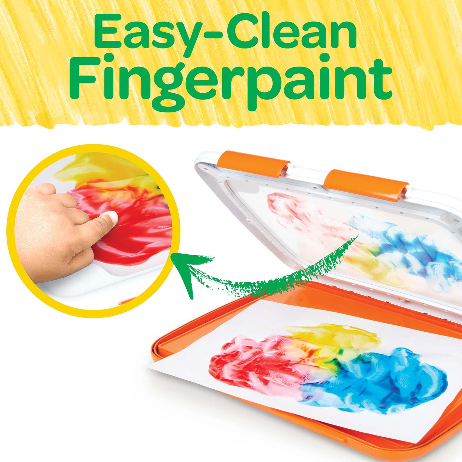 Crayola Easy-Clean Fingerpaint Set - Vibrant Toddler Art Kit - Image 7