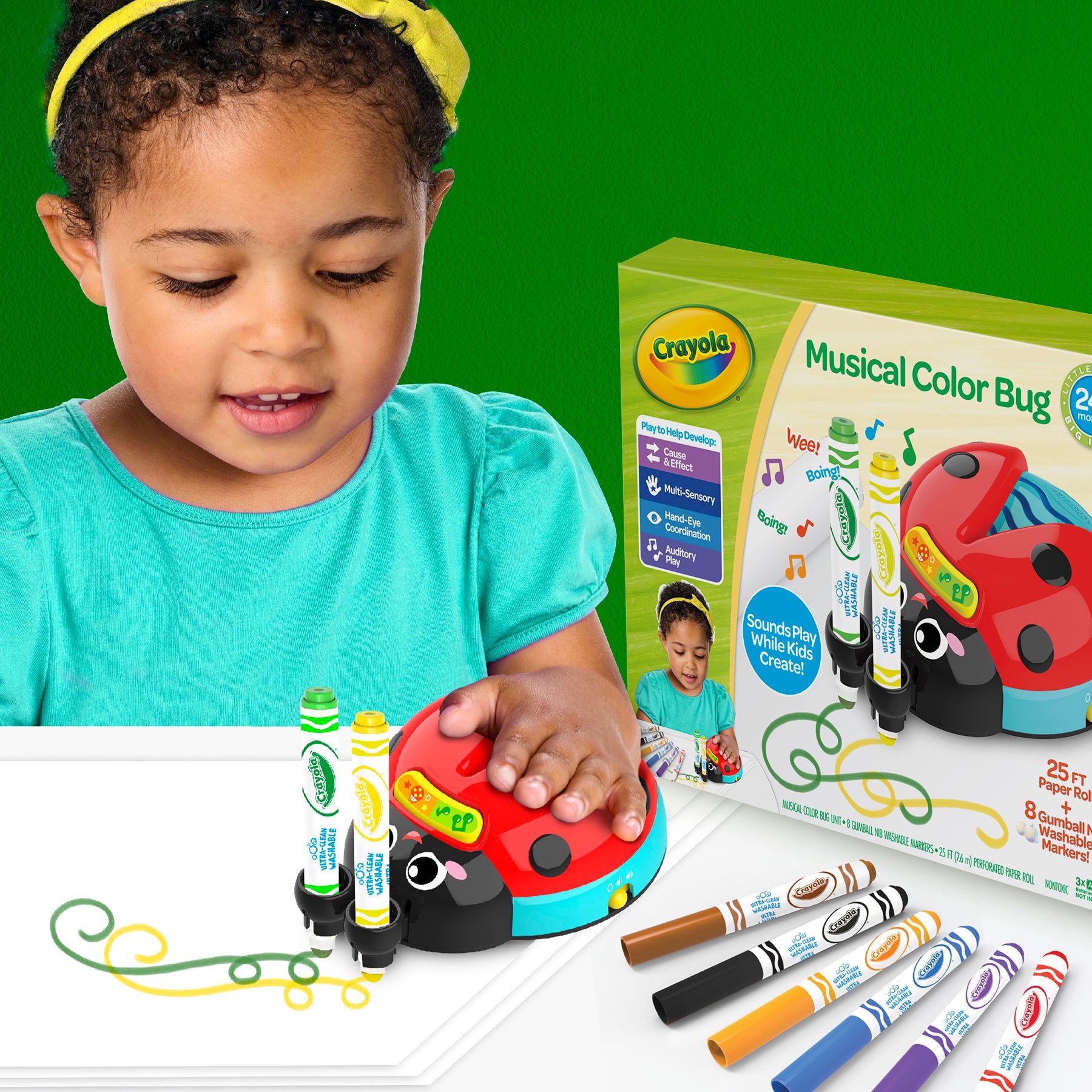 Crayola Musical Doodle Bug Interactive Coloring Toy - Image 5