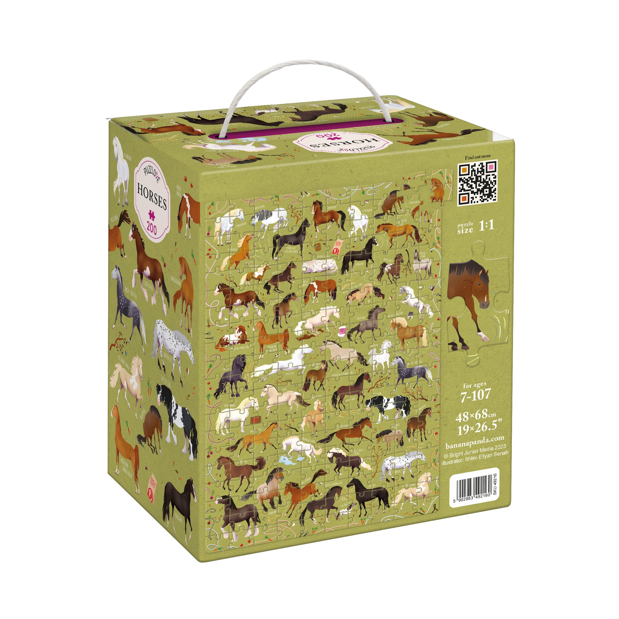 Banana Panda Puzzlove Horses Jigsaw Puzzle - 200 pc - Image 2