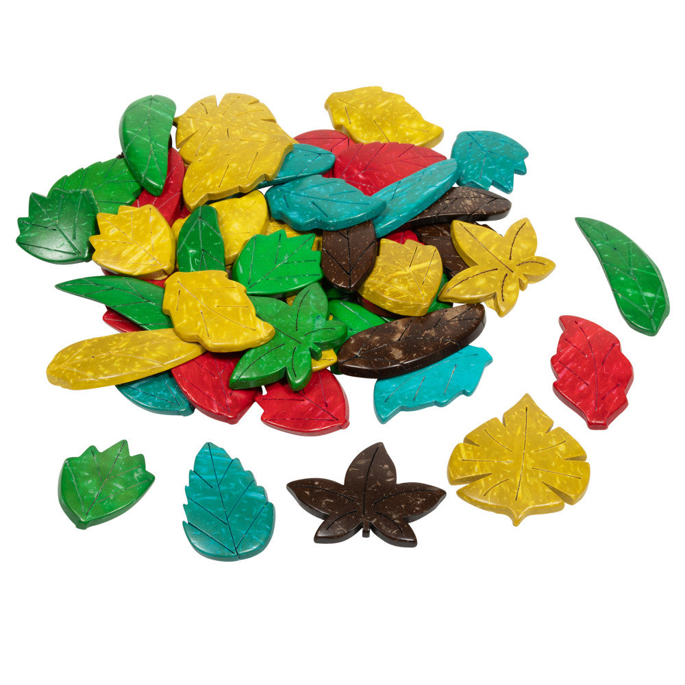 READY 2 LEARN Colorful Coconut Leaves - 50 Piece Eco-Friendly Craft Set - Image 2