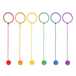 Champion Sports Colorful Swing Ball Set, 6-Pack Ankle Skip Balls