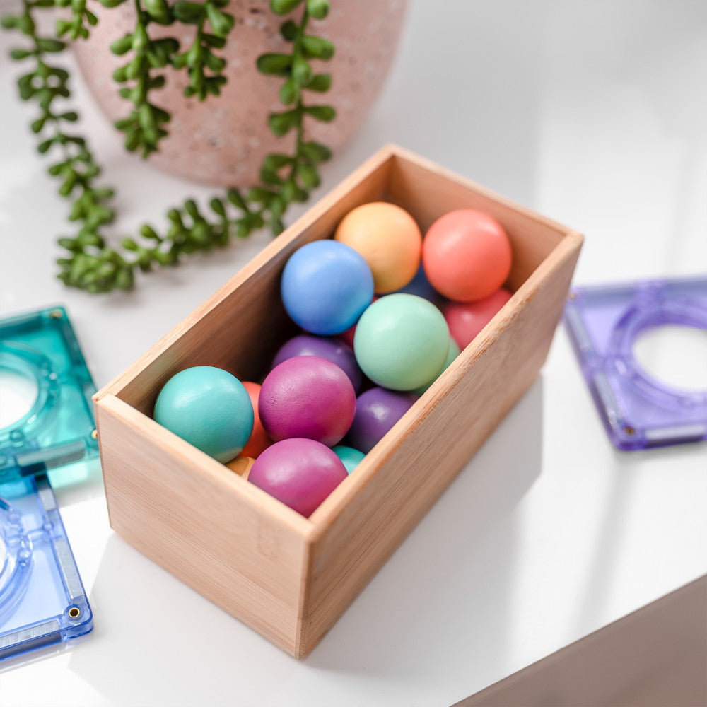 Connetix Magnetic Tiles Pastel Ball Pack - 16 Pieces - Earthy Pastel Tones - Image 4