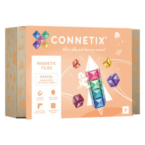 Connetix Pastel Magnetic Tiles 40-Piece Square Pack - Creative Play Set
