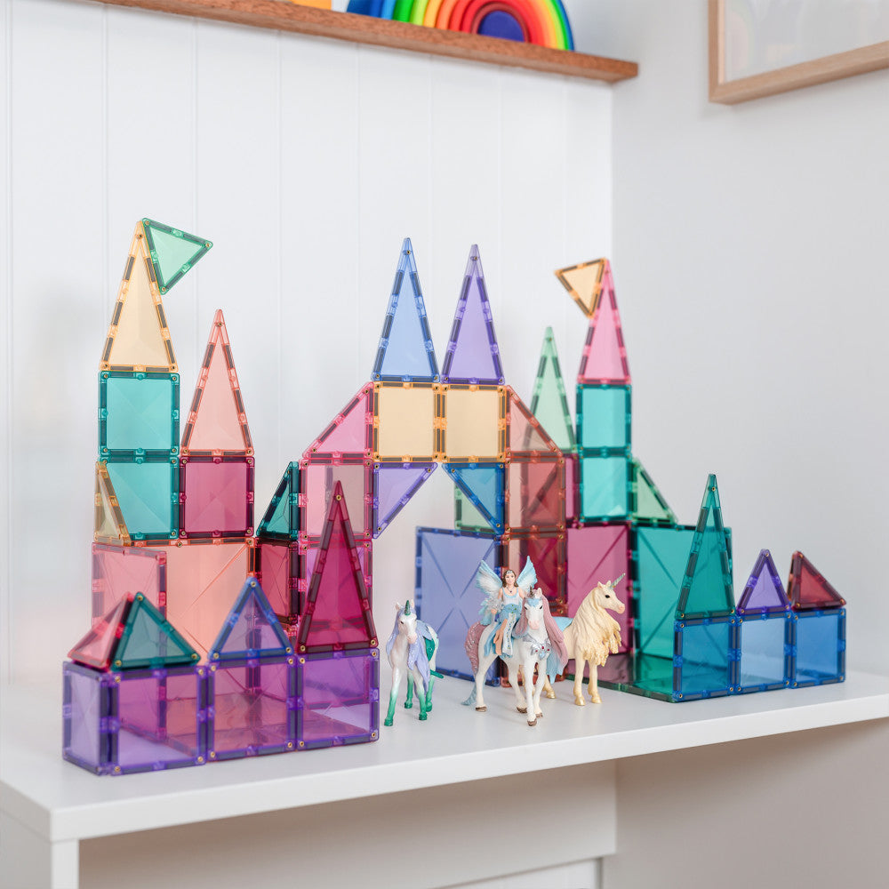 Connetix Magnetic Tiles Pastel Starter Pack - 64 Pieces - Image 4