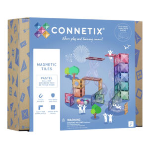 Connetix Magnetic Tiles 80-Piece Pastel Ball Run Expansion Set