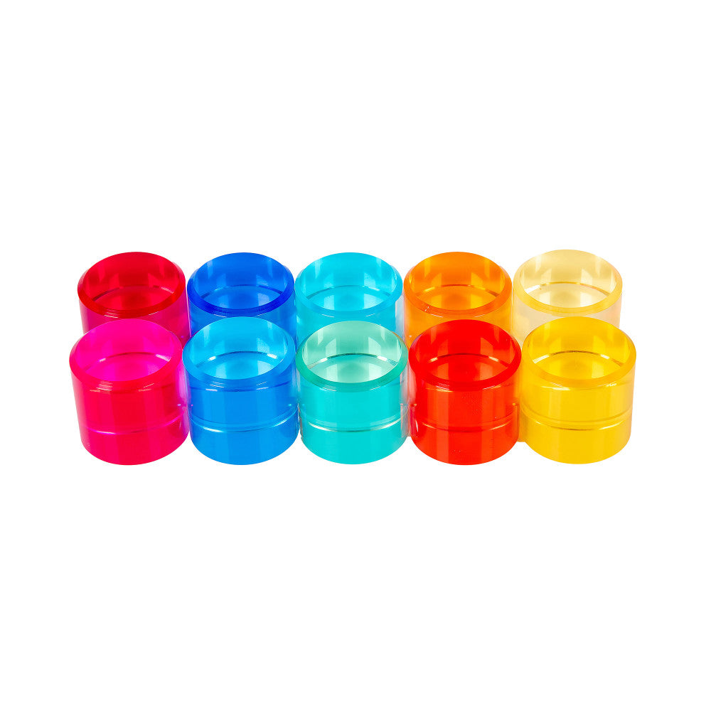 TickiT Gem Circles ?C Colorful Acrylic Stacking Toys - Image 2
