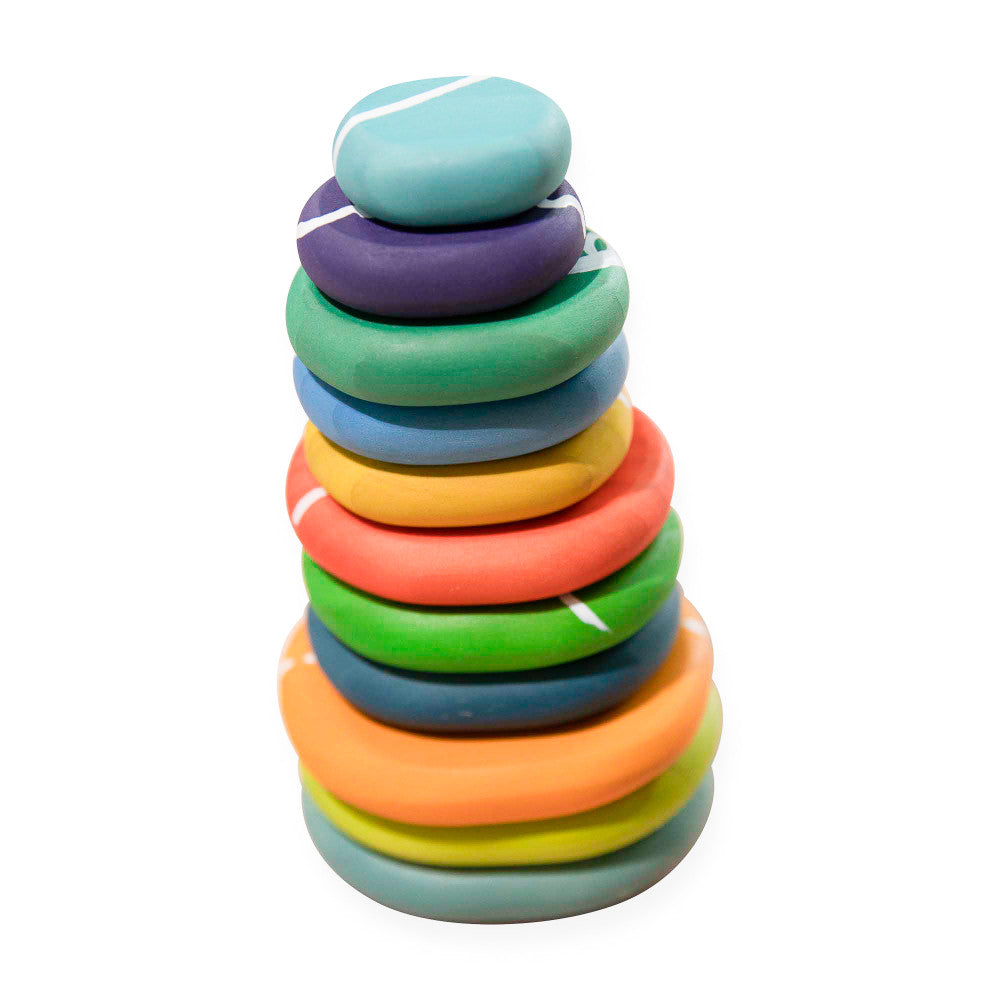 The Freckled Frog Playful Pebbles ?C Colorful Stacking Set - Image 4