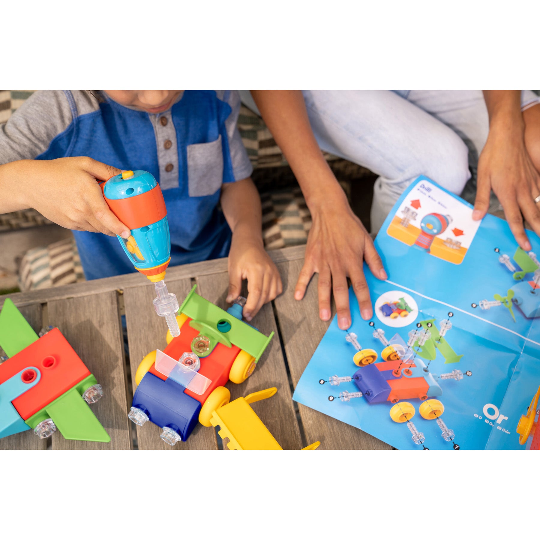 Educational Insights Design & Drill Build-It Bucket - Portable Construction Toy - Image 4