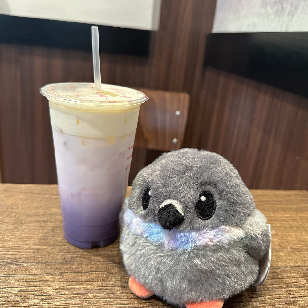 Borbs Whimsical Pigeon Plush with Rainbow Neck - Medium Size - Image 3