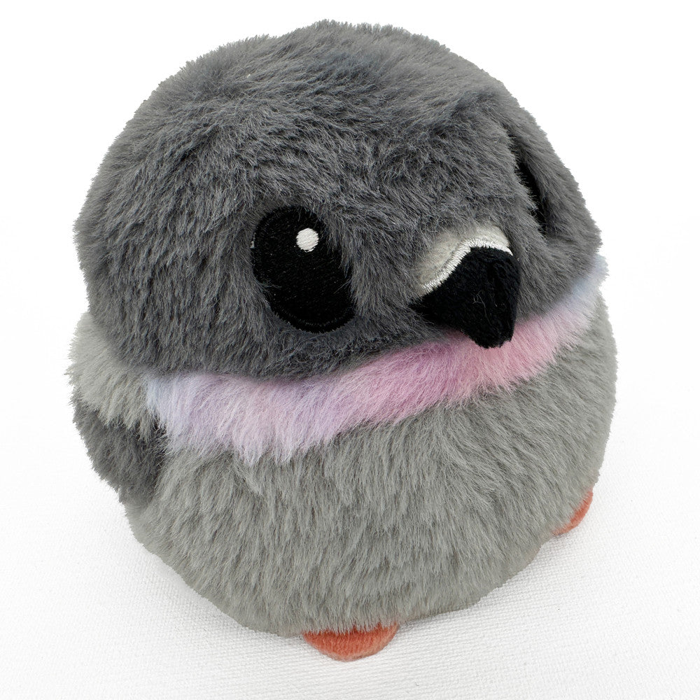 Borbs Whimsical Pigeon Plush with Rainbow Neck - Medium Size - Image 4